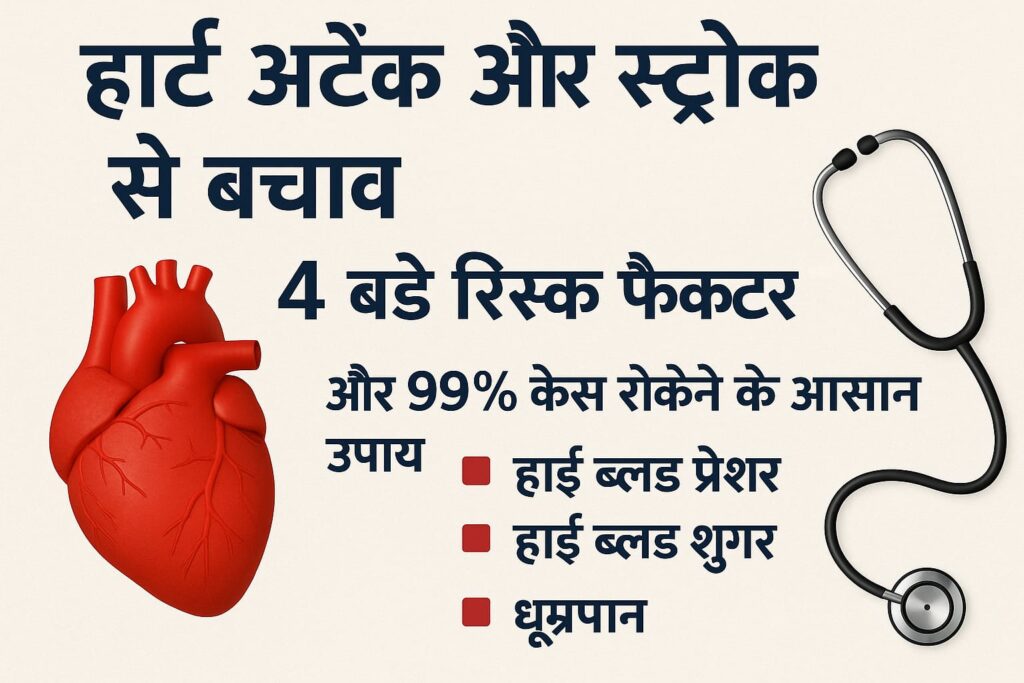 Heart attack और स्ट्रोक इन 4 वजहों से होते हैं – जानिए रोकथाम के आसान तरीके