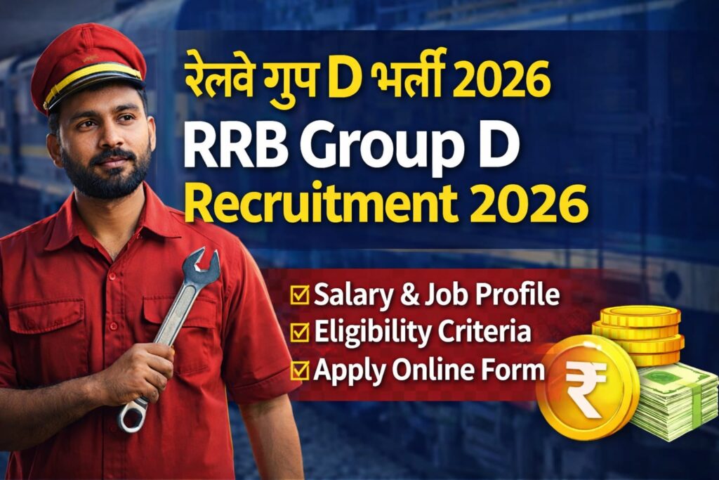 Railway RRB Group D Vacancy 2026 – 21997 पदों पर रेलवे भर्ती, Apply Online